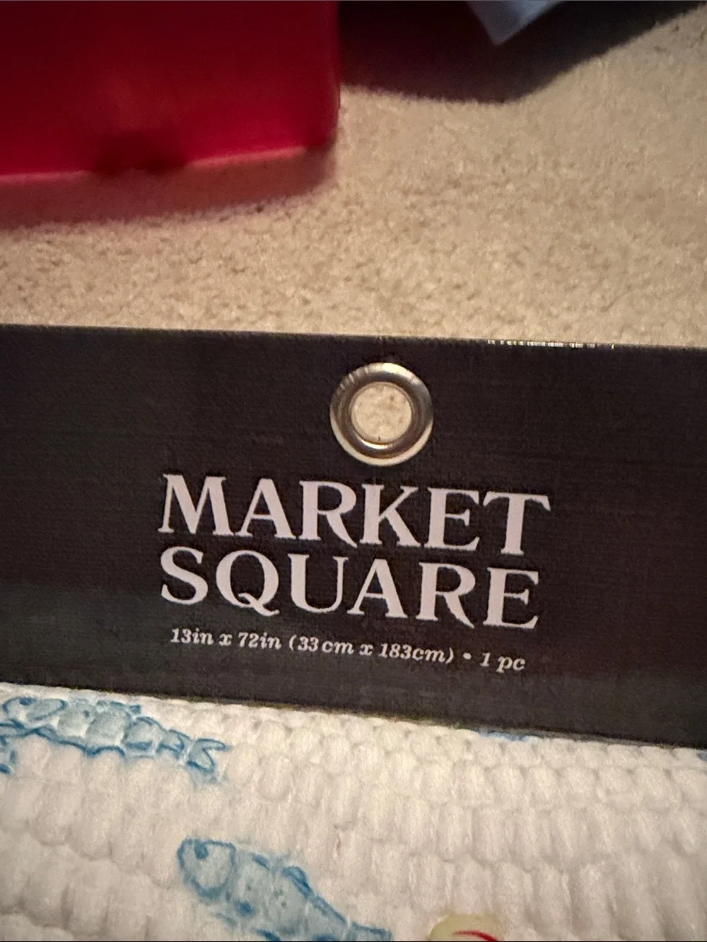 NWT Table runner Blue Turtle Embroidery